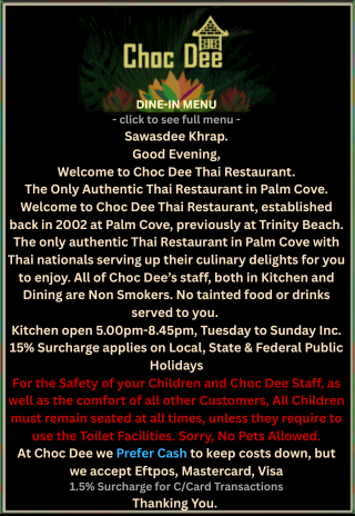 choc dee thai food menu